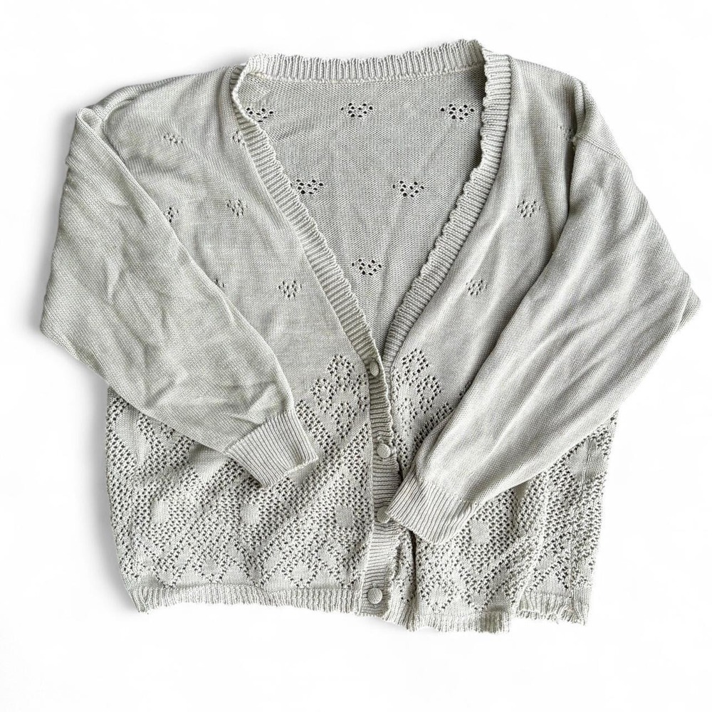 Light sea foam vintage knitted cardigan